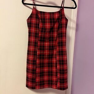 Forever 21 Red and Black Plaid Dress